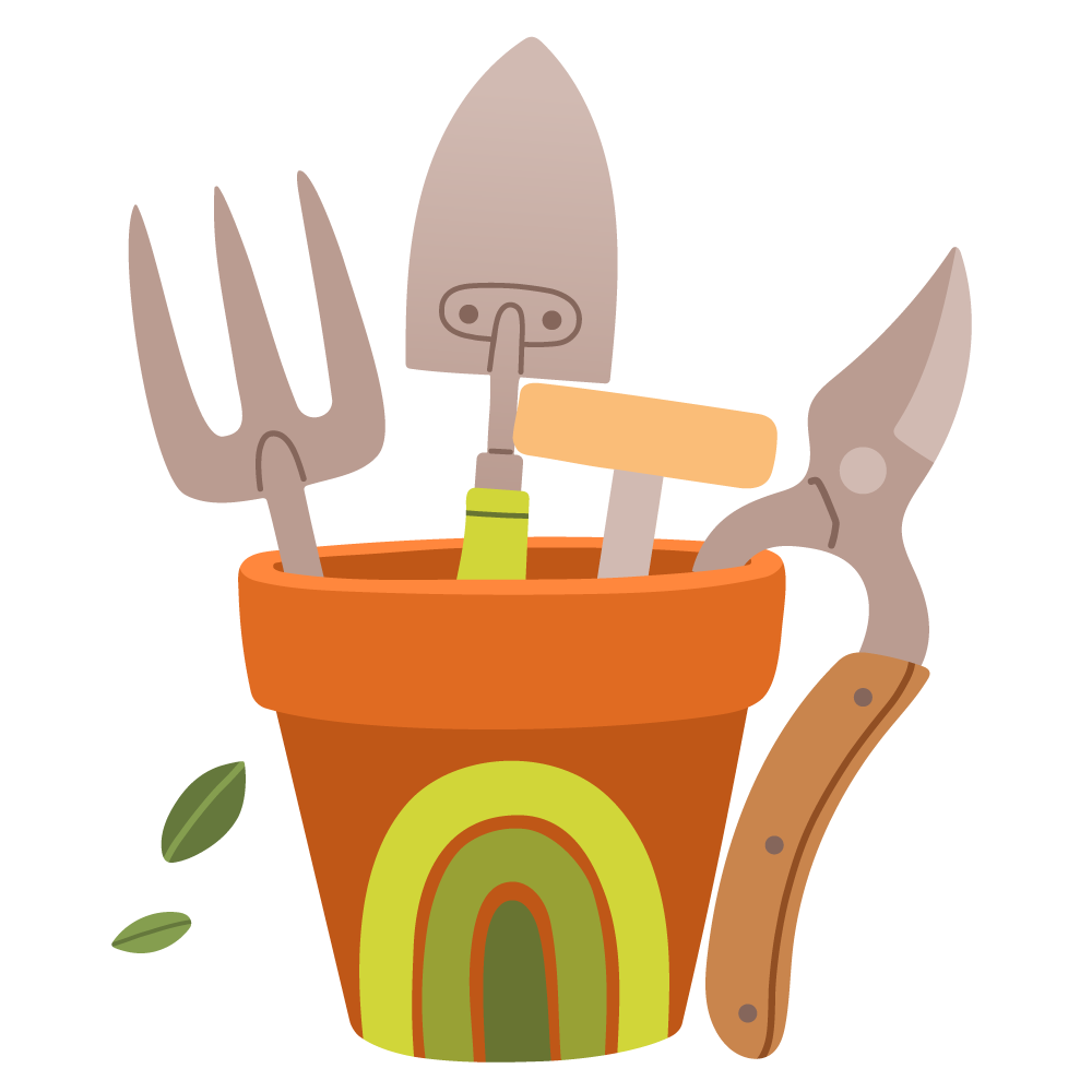 dessin pot remplis d'outils