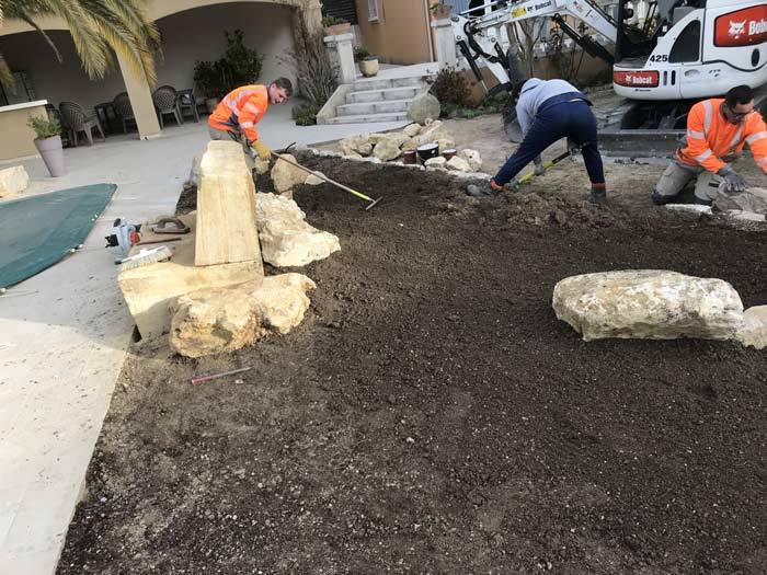 projet : banc en pierre de taille