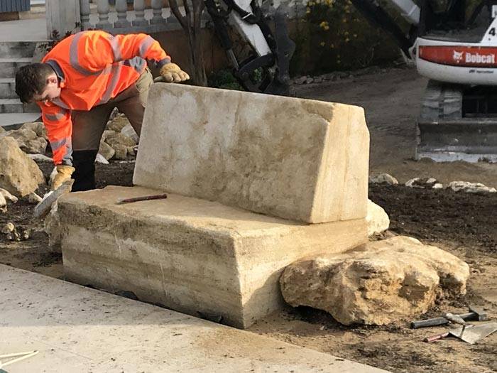projet : banc en pierre de taille